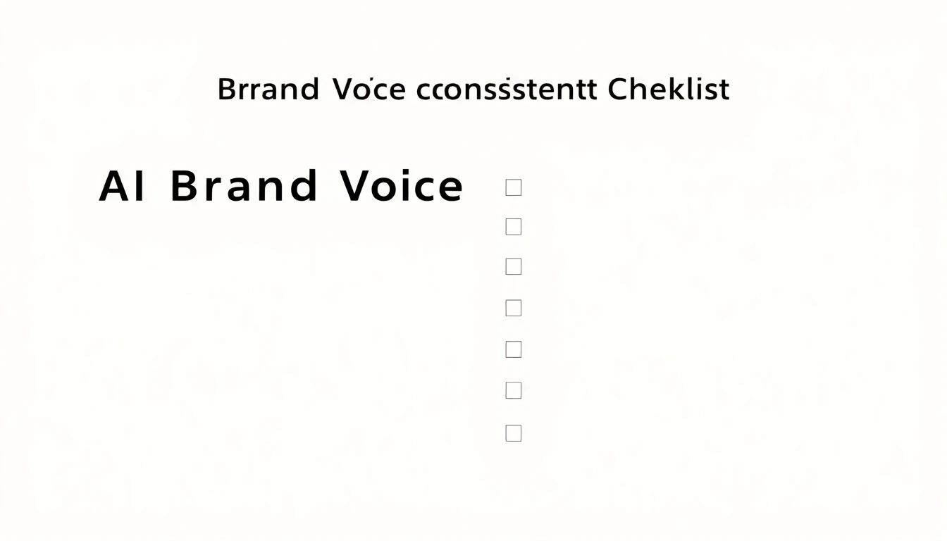 AI Brand Voice Consistency Checklist for Content Teams