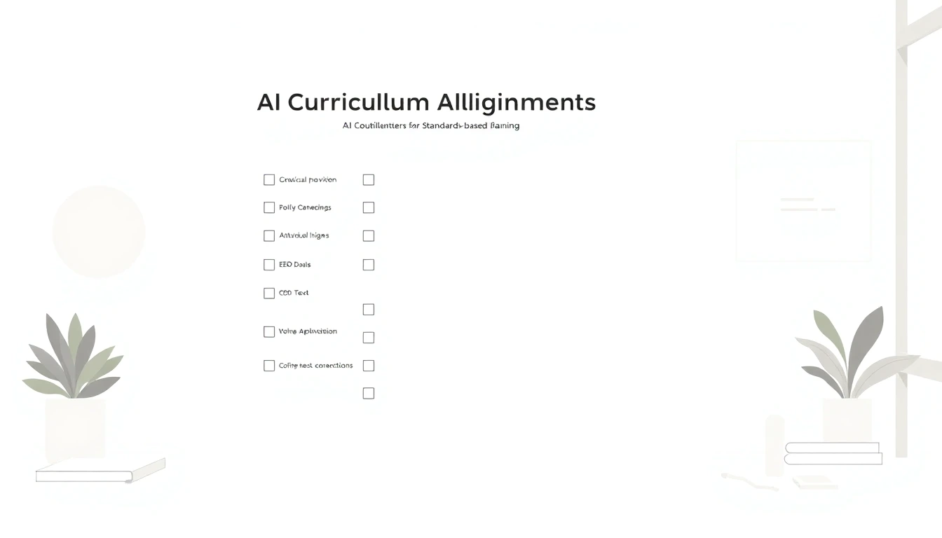 AI Curriculum Alignment Checklist: Standards-Based Planning