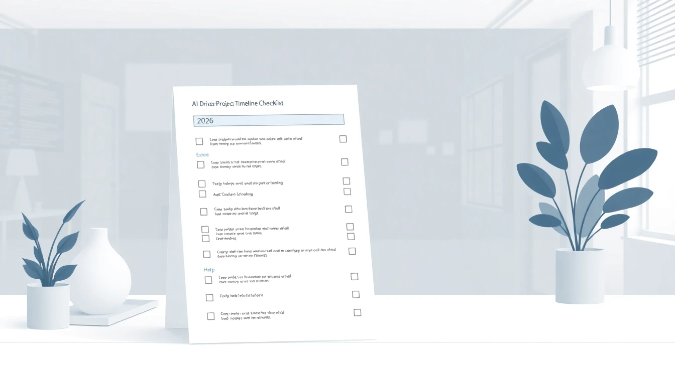 AI-Driven Project Timeline Optimization Checklist 2026