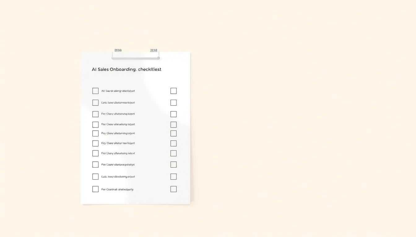 AI Sales Onboarding Checklist: Boost New Rep Performance